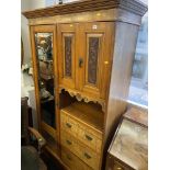 A 19th century Satin Walnut compactum