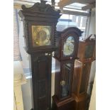 An Oak barley twist Grandfather clock