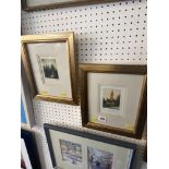 Two small framed print, prague,