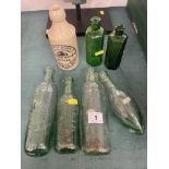 Seven 19th and early 20th century bottles
