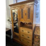 A 19th century Satin Walnut compactum