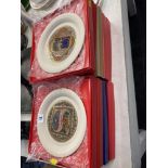 A full set of nine vintage Hornsea christmas plates, boxed limited editions,