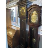 An Oak barley twist Grandfather clock