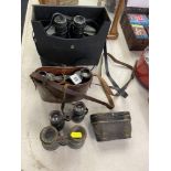 A qty of binoculars and opera glasses