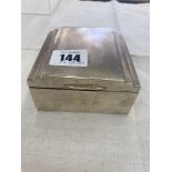 A hallmarked Silver cigarette box