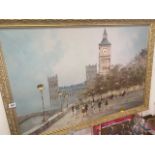 A gilt framed oil on canvas