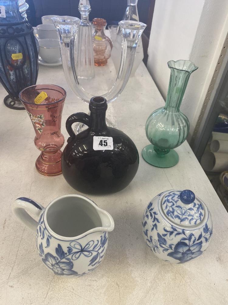 A small qty of glass and china