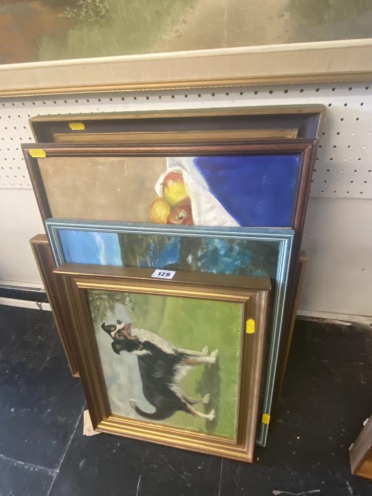 A qty of framed paintings