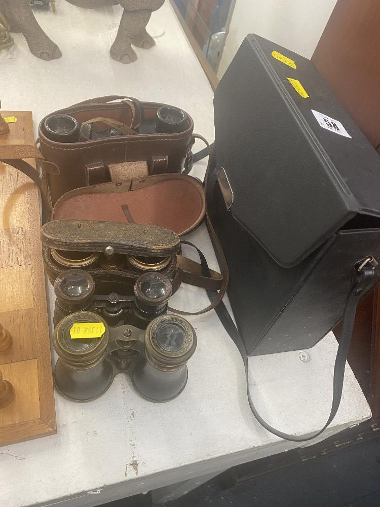 A qty of binoculars and opera glasses