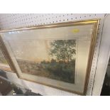 A pair of watercolour landscapes, signed A.