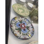 Two wall hanging plates,