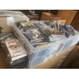 A large qty of CD's and DVD's