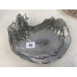 A decorative Pewter dish