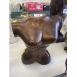 A Bronze female torso