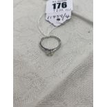 18ct White Gold single stone Diamond ring, 65pts ,