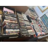 A large qty of CD's and DVD's