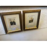 Two small framed print, prague,