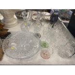 A qty of decanters,