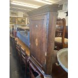A 19th century inlaid Oak corner cupboard
