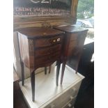 A Rosewood three drawer chest plus another