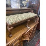 A Green upholstered footstool