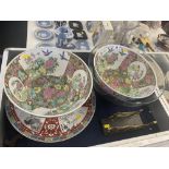 A qty of assorted china, inc Wedgewood plates,