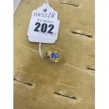 An 18ct Gold Tanzanite and Diamond ring,