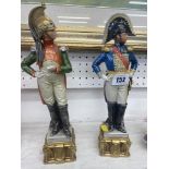 A pair of Capodimonte military figures