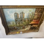 A gilt framed oil on canvas,