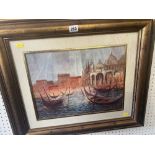 An oil on canvas Venetian scene,