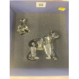 A Swarovski boxed set, Gorilla and baby,