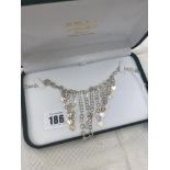 A Silver fringe necklace