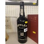 A bottle of Offley port,