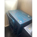 A school desk and chair