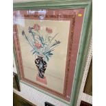 A very large framed watercolour,