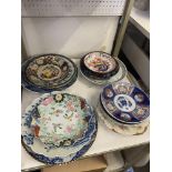 A qty of decorative wall plates