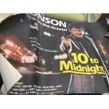 Six large movie posters; Metropolis, Men In Black 2, French Connection Number II, Charles Bronson,