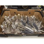 A large qty of Kings pattern cutlery