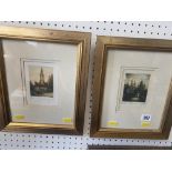 Two small framed print, prague,