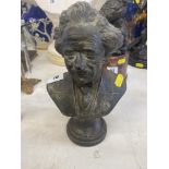 A signed bust of Albert Einstein,
