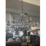A pair of contemporary twelve branch chandeliers