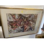 A gilt framed pastel