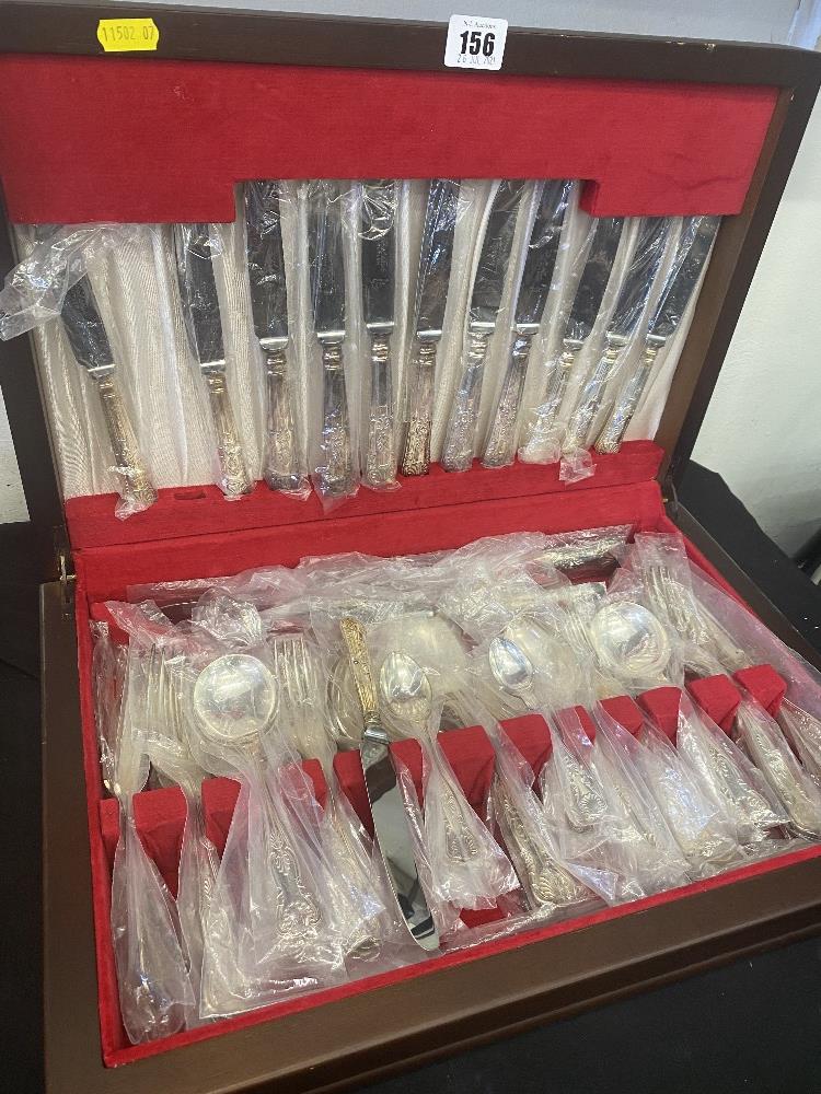 A canteen of silver plated cutlery