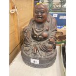 A large seated Buddha,