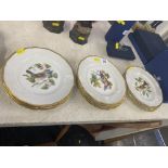 Thirteen Spode plates,