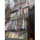 A large qty of CD's and DVD's