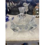 A large crystal bowl