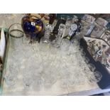 A qty of crystal glass ware