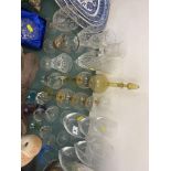 A qty of assorted glasses