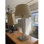 A Lumess chrome contemporary table lamp